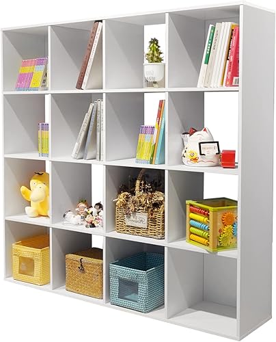 Miniatura 4 de PACHIRA E-Commerce Estante organizador de almacenamiento de madera de 9 cubos, estante de exhibición de madera, estantería separadora de gabinete