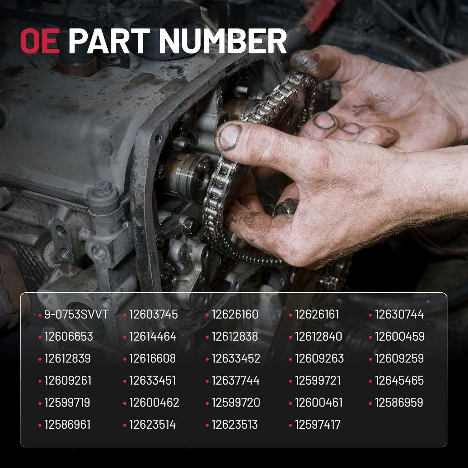 BDFHYK Engine Timing Chain Kit with VVT Sprocket for 2.8 3.0 3.2 3.6L V6 Compatible with Chevy Equinox,Compatible with GMC Canyon Acadia,Compatible with Buick Enclave LaCrosse,CTS SRX XTS, 9-0753SVVT