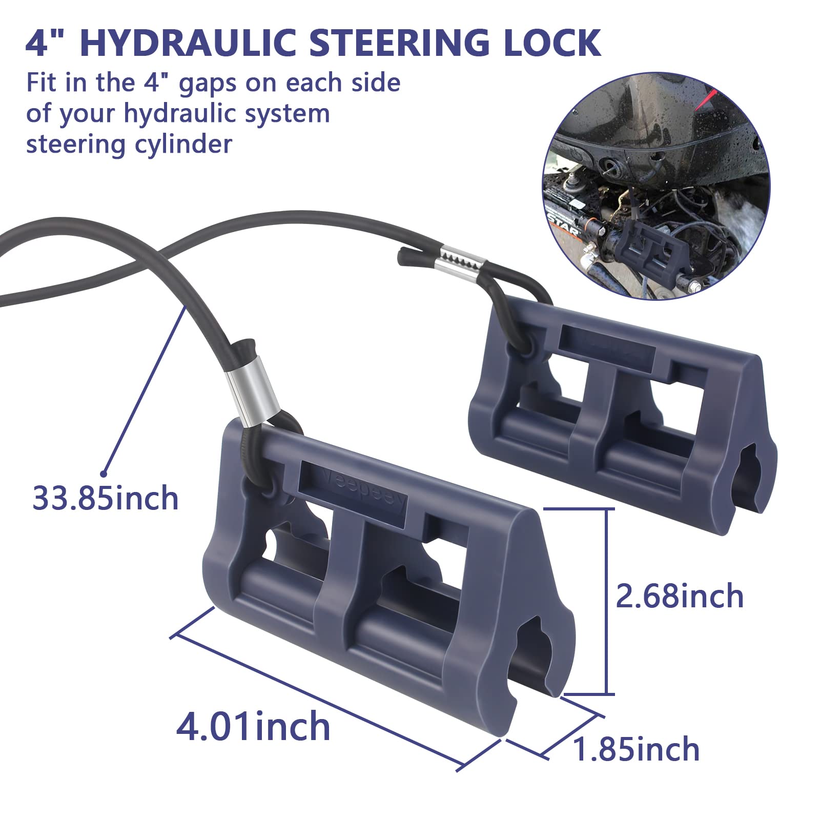 Hydraulic Steering Lock, 4 Outboard Motor Steering Lock