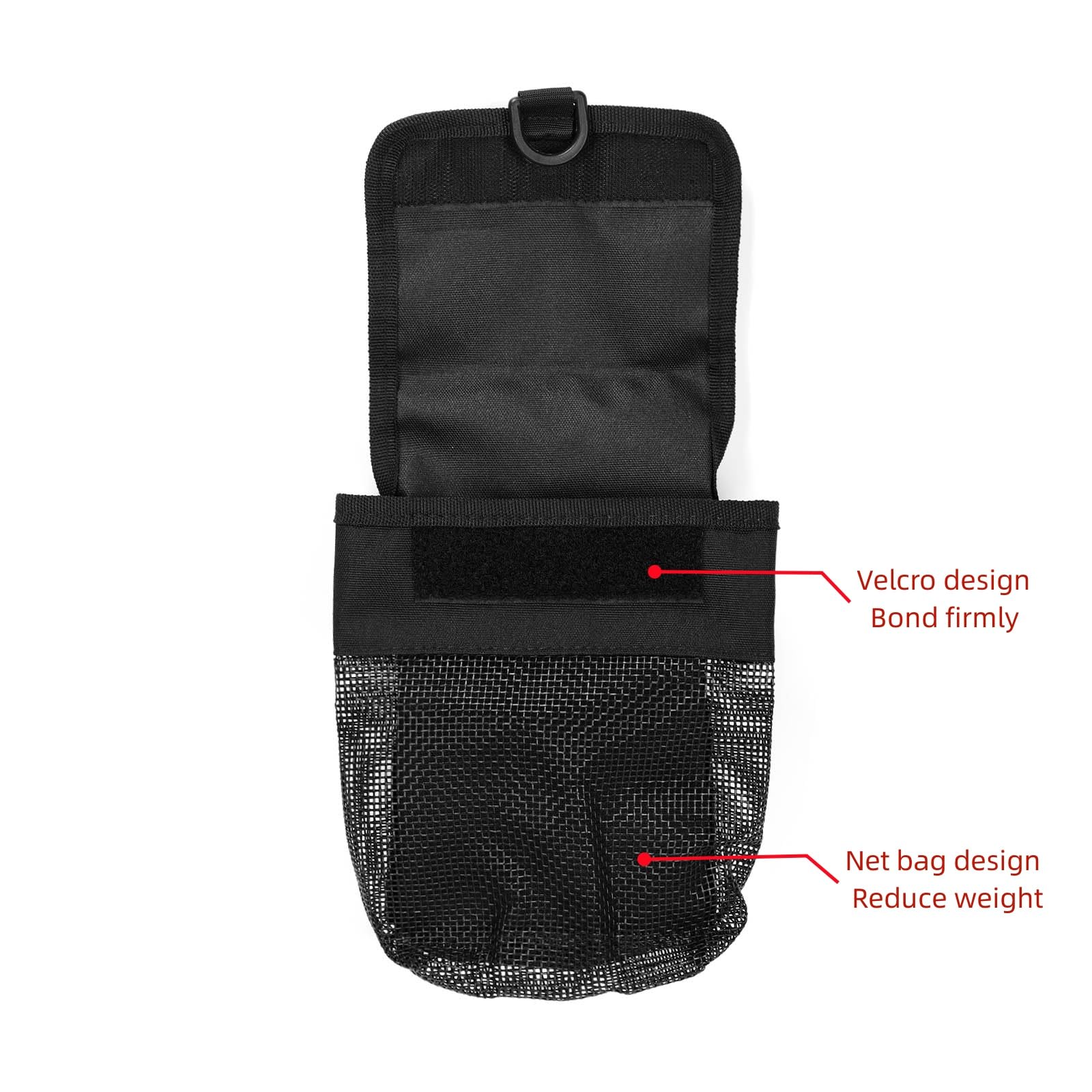 Ruimou Outdoor Portable Lightweight Mesh Diving Bag with Buckle (Black)