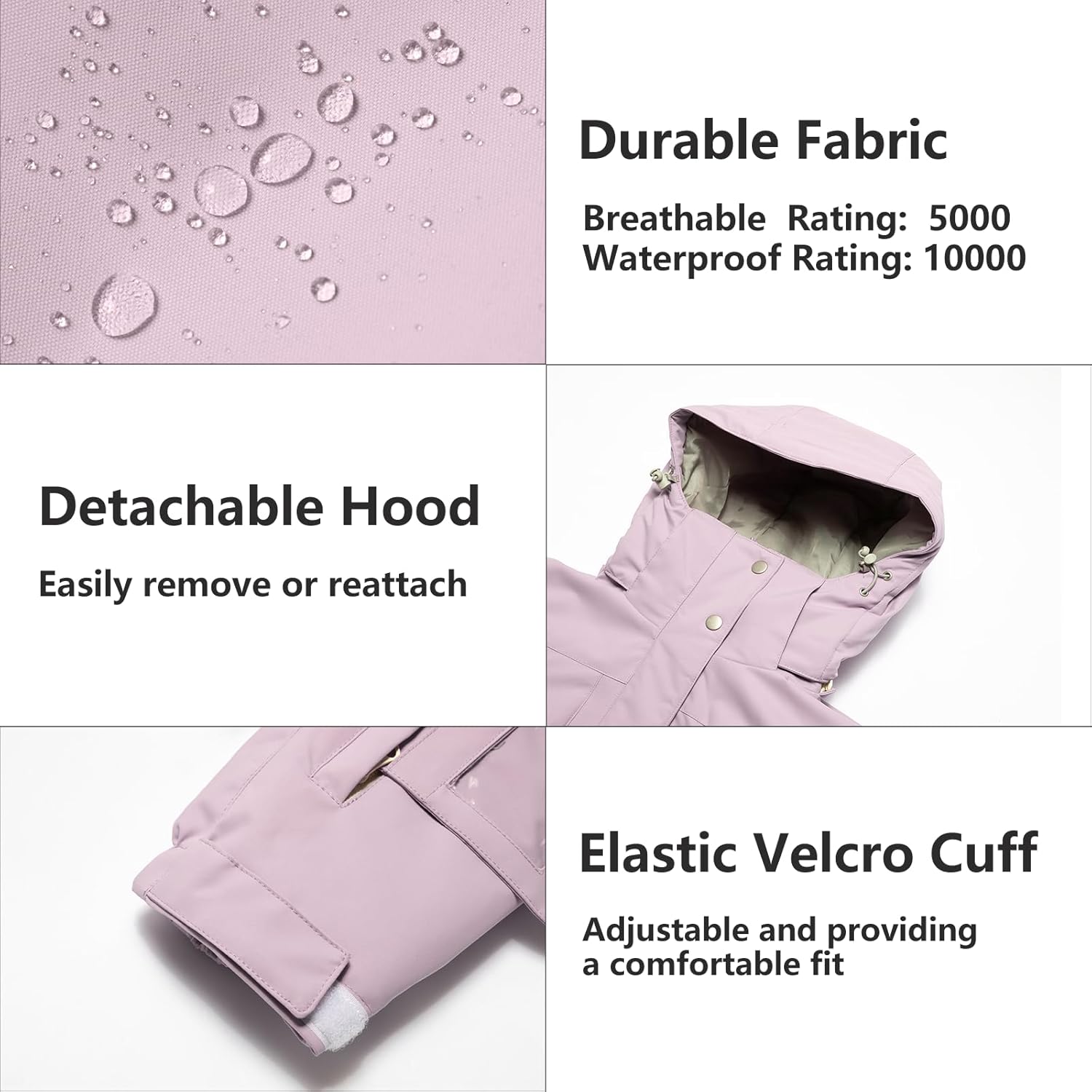 Women Ski Jacket Waterproof Insulated With Hooded Snow Coat for Winter Outdoor Skiing Snowboarding - Image 5