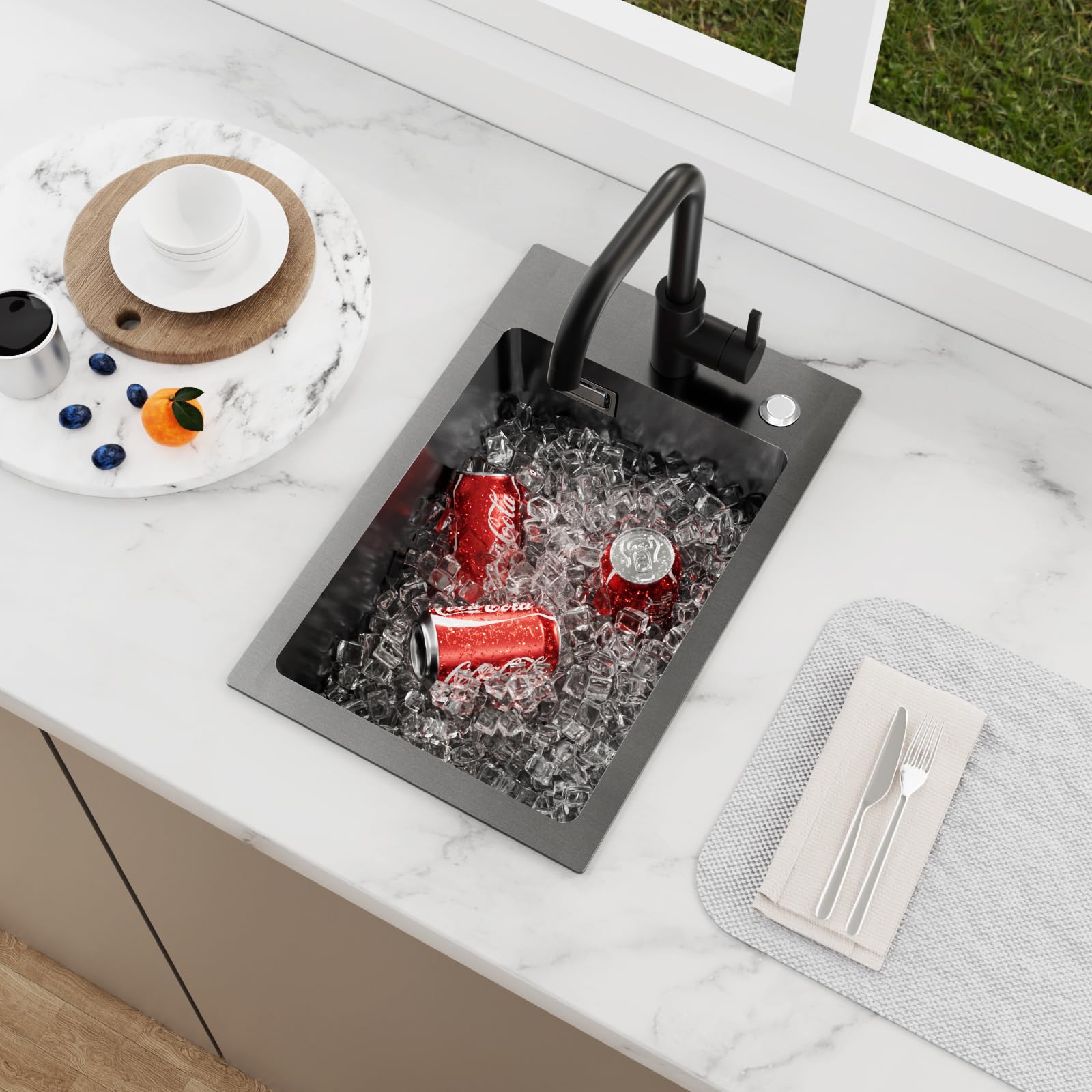 KEOKBON Sink 30X45X19CM Nano-Black for Kitchen — image 1