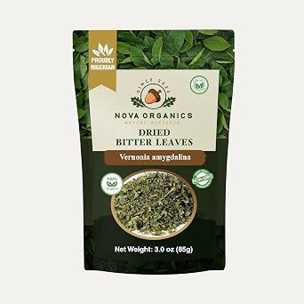 Nova Organics Premium Dried Bitter Leaf Onugbu/Ewuro 100% Natural Vegetable - 85g / 3oz