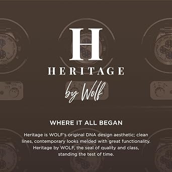 WOLF Heritage Large Valet Case, Black - 13 Compartments + One Watch Roll - Faux Leather Exterior + Ultra-Suede Lining