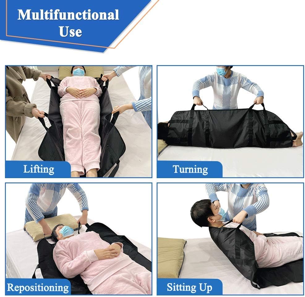Positioning Bed Pad with Handles Patient Transfer Sheet Draw Sheets