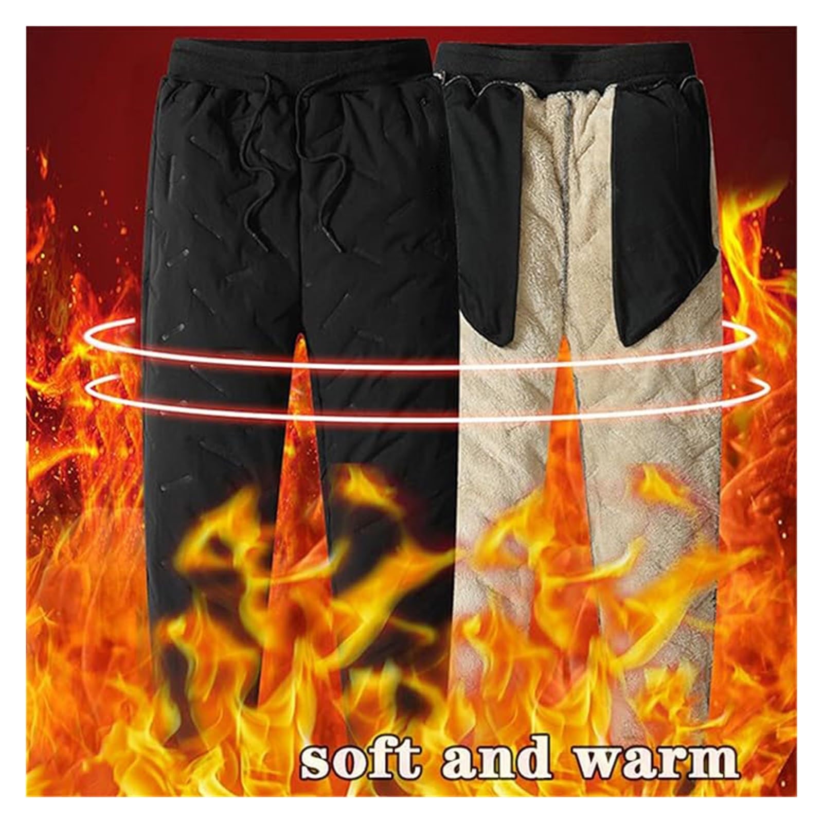 Pantalon De Jogging for Homme en Coton Doublé Thermique Chaud d'hiver en Polaire for Entraînement, Pantalon De Sport, Pantalon De Sport De Loisirs avec Poches S-7XL(Black A,5XL)