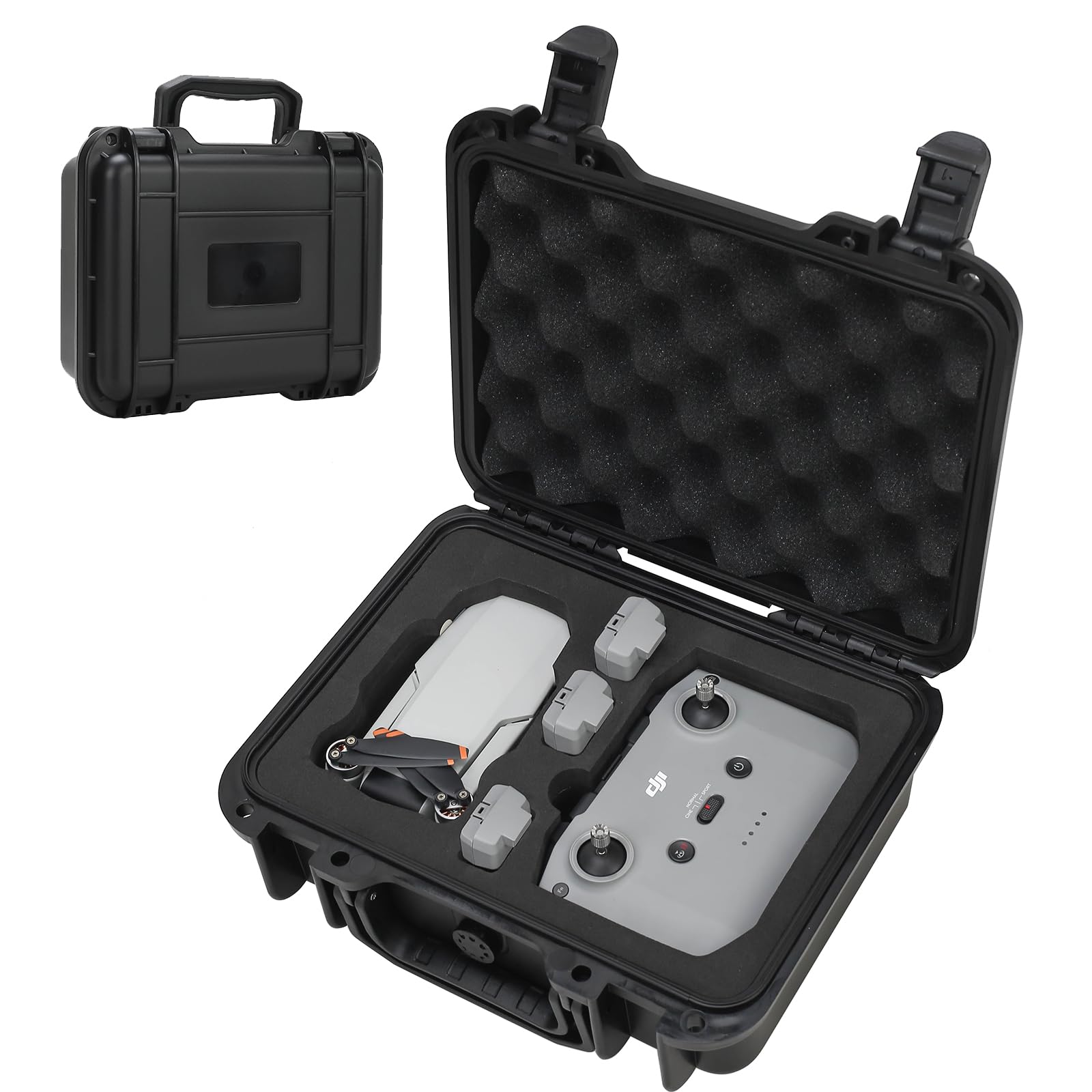 Waterproof Hard Case for DJI Mini 4K,Shock Absorbing and Pressure Resistant Carrying Case for DJI Mini 4K Drone Combo, Controller, Battery and Battery Charger.