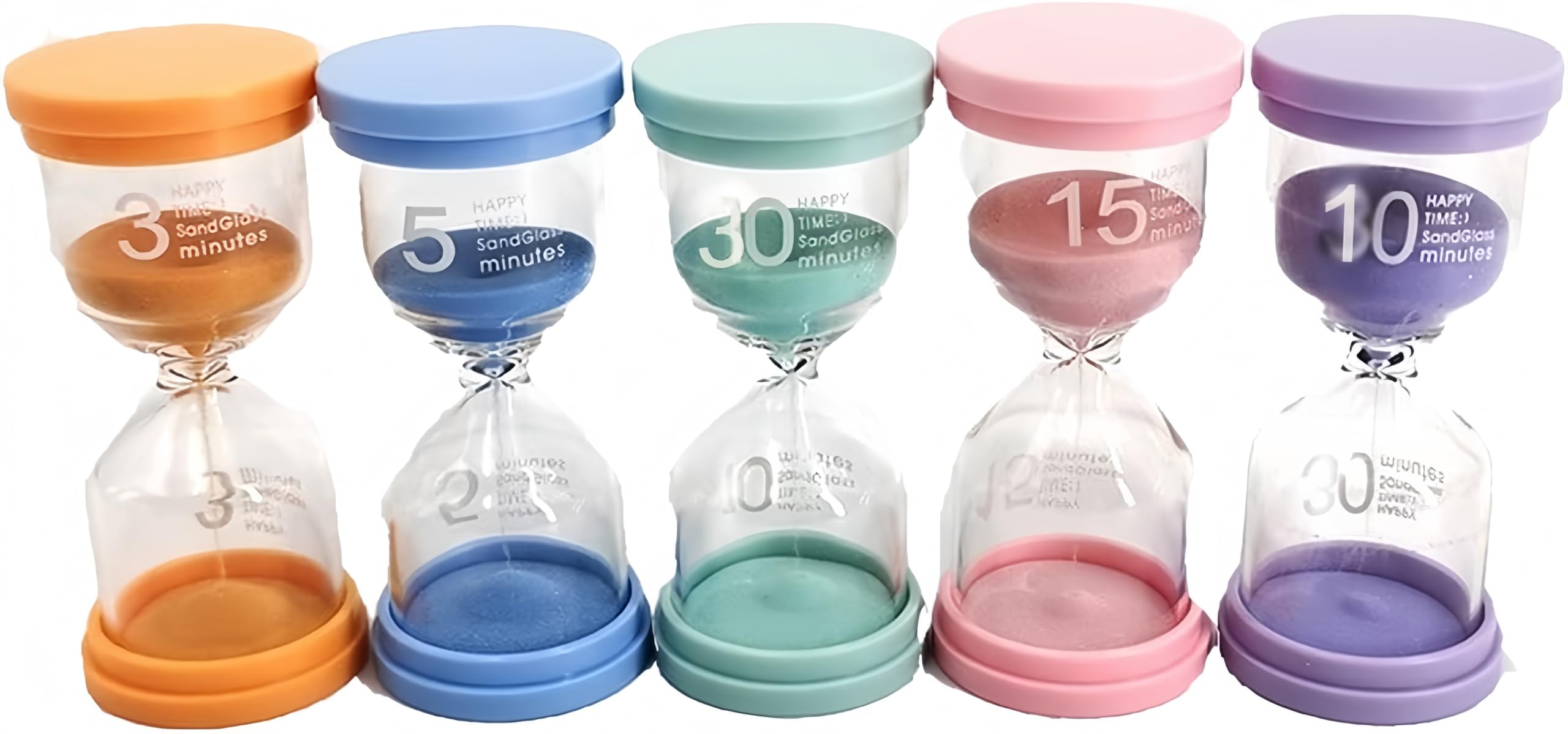 Sand Timer Set Minutes 5 Colors Sand Clock Hourglass Timers for Classroom, Bathroom, Dining Room, Homework, Brushing Teeth, Bames Sand Iimers Childrens Sand Timer Set (Option B)