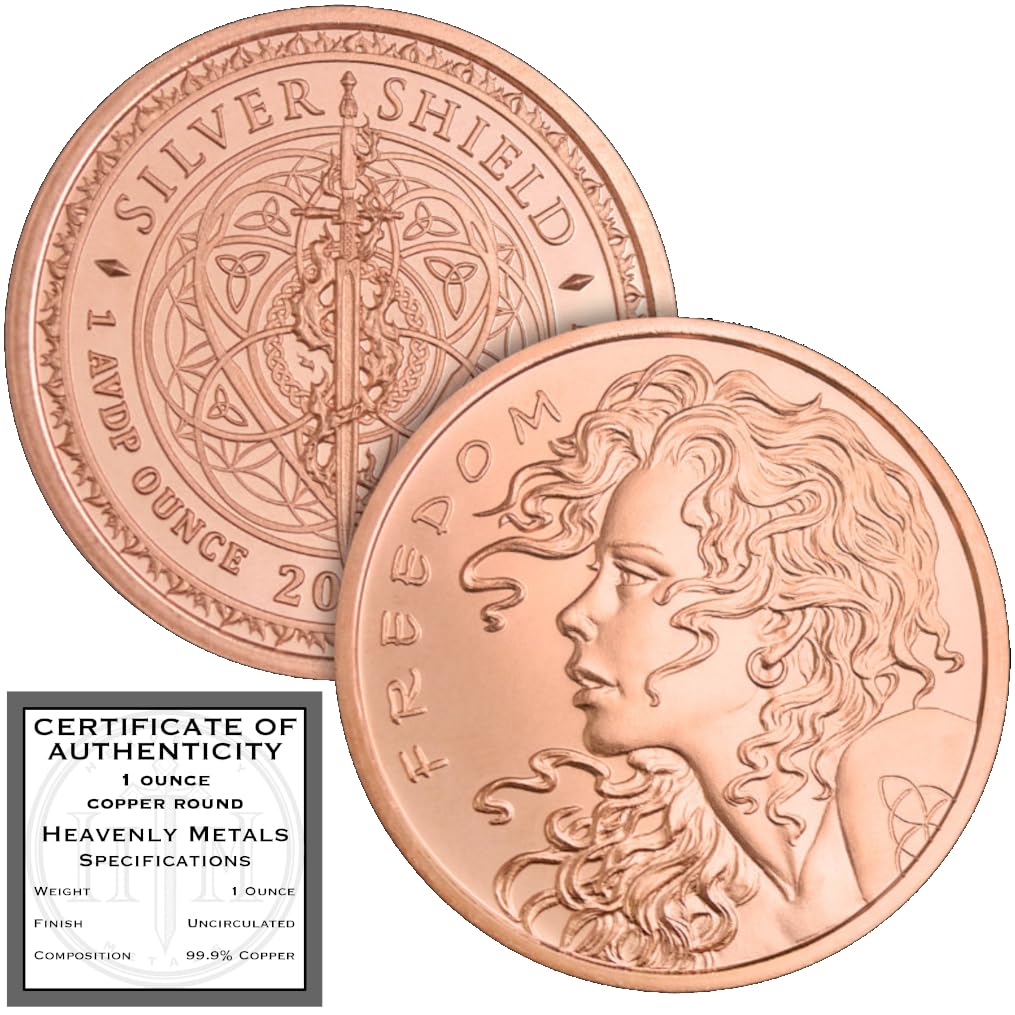 Amazon.com: Freedom Girl 1 oz .999 Pure Copper Round Bullion Coin