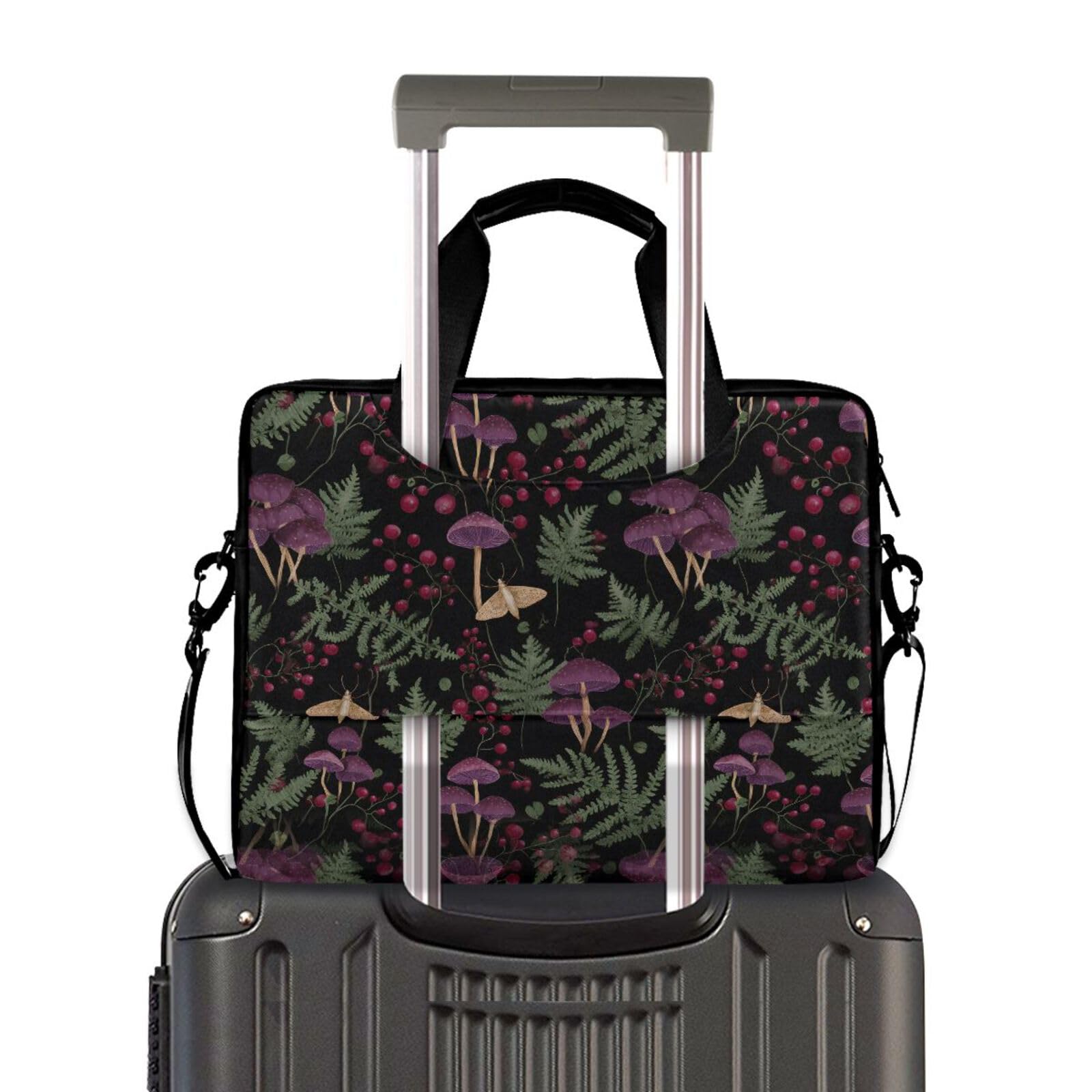 ALAZA Borsa per laptop da 16 15,6 pollici blu viola cielo stellato, borsa per laptop per donne uomini studenti lavoro, borsa a tracolla da viaggio messenger tote case maniche