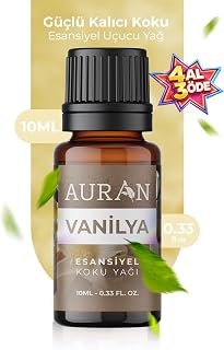 AURAN Vanilya Esansiyel Uçucu Koku Yağı Difüzör Esansı Buhurdanlık Yağı Aromaterapi Yağı 10ml