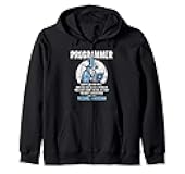 Computer Programmer Solving Problems Like a Wizard Fantasy Zip Hoodie