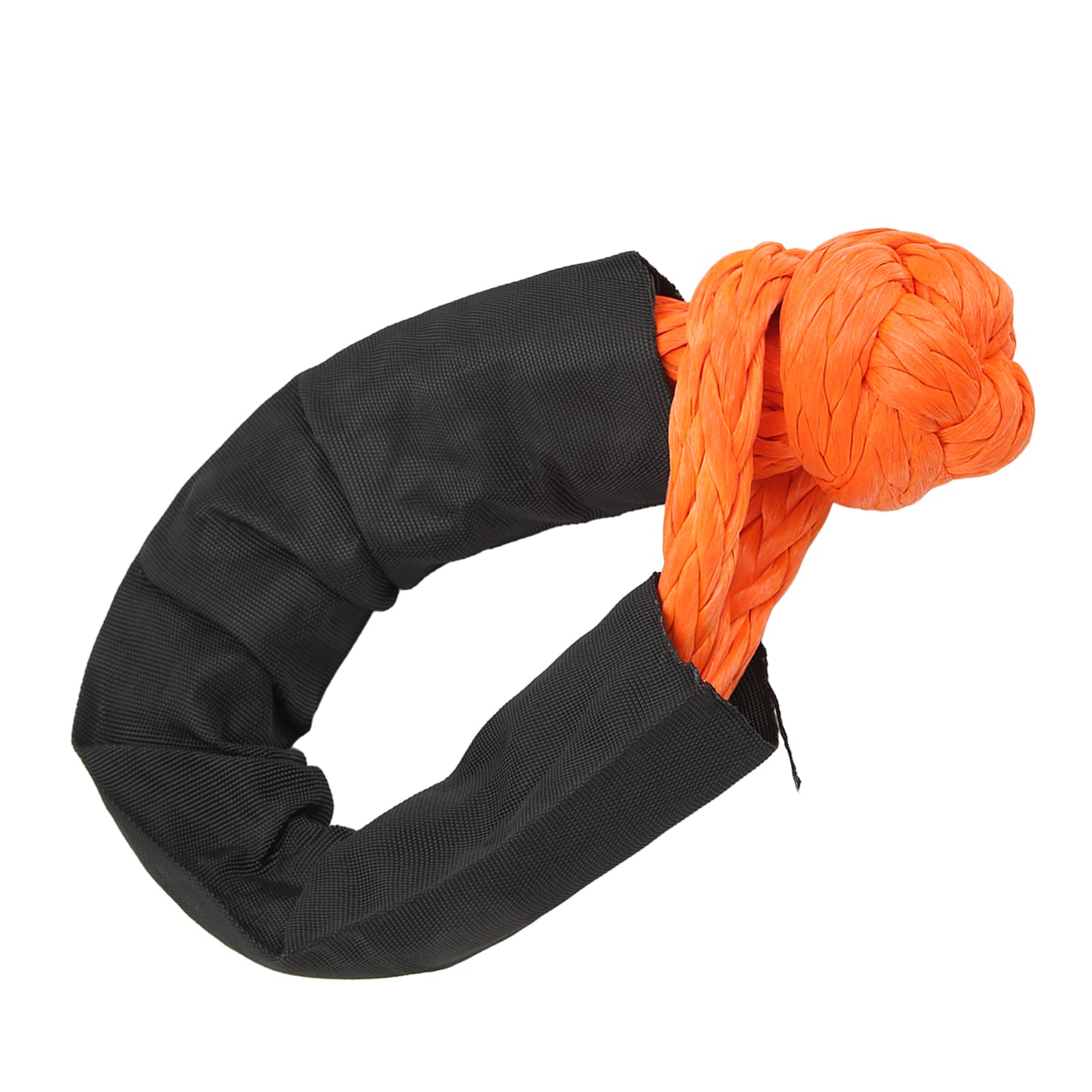 Grillete Suave Sintético, Grillete Suave de 13 Mm 44092 Lb Fuerza de Ruptura Cuerda de Grillete Suave Sintética Correa de Remolque de Recuperación Suave Portátil para Camiones SUV (Naranja)