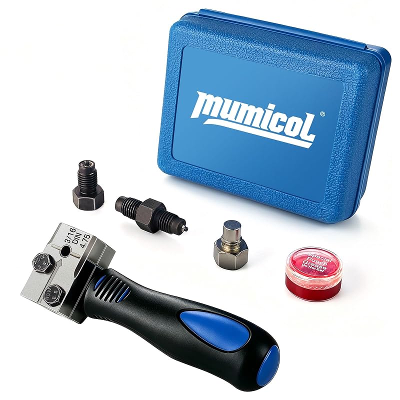 Ferramenta para Flangeamento de Tubos de Freio 3/16 pol. e 4,75 mm DIN Bubble Flare Mumicol MU-blftk-5, Kit com 5 peças