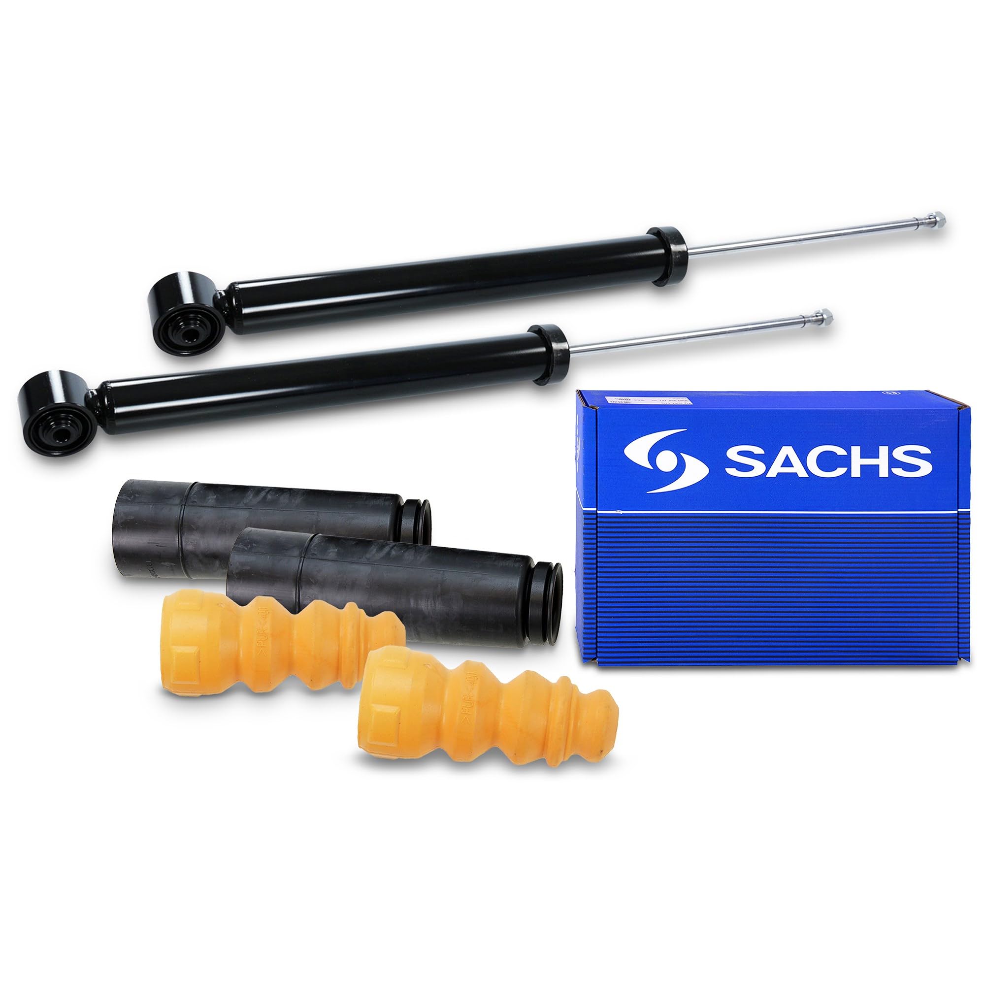 2x Stoßdämpfer + SACHS Staubschutzsatz hinten Hinterachse