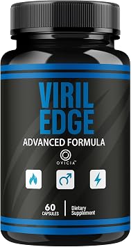 Viril Edge for Men Capsules - Official VirilEdge Pills Advanced Support for Maximum Strength, All Natural Ingredients Premium Vitamins for Overall Health & Wellness, 60 Capsules for 1 Month