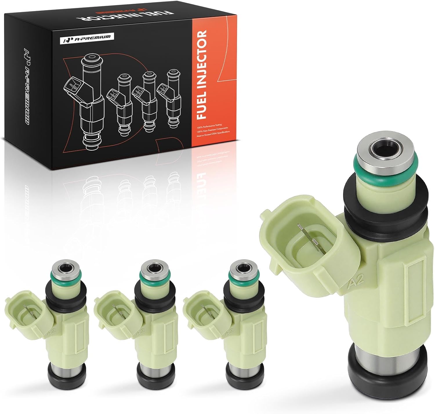 A-Premium 12 Holes Set of 4 Fuel Injectors Compatible with Mitsubishi Outlander 2003 2.4L