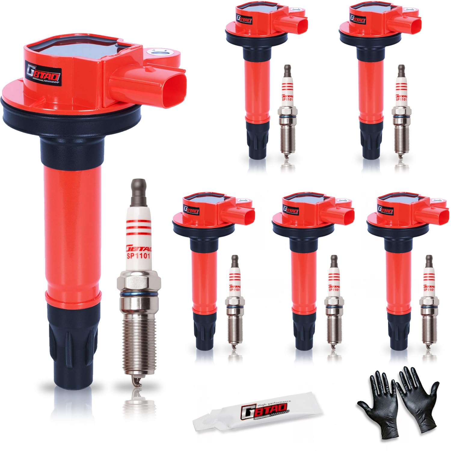 Photo 1 of GBTAD Set of 6 Upgraded Ignition Coil Pack and Spark Plug 2011-2020 For Ford F150 Expedition Explorer Flex Taurus Transit, For Lincoln MKS MKT Navigator Turbo 3.5 V6 Replaces UF646