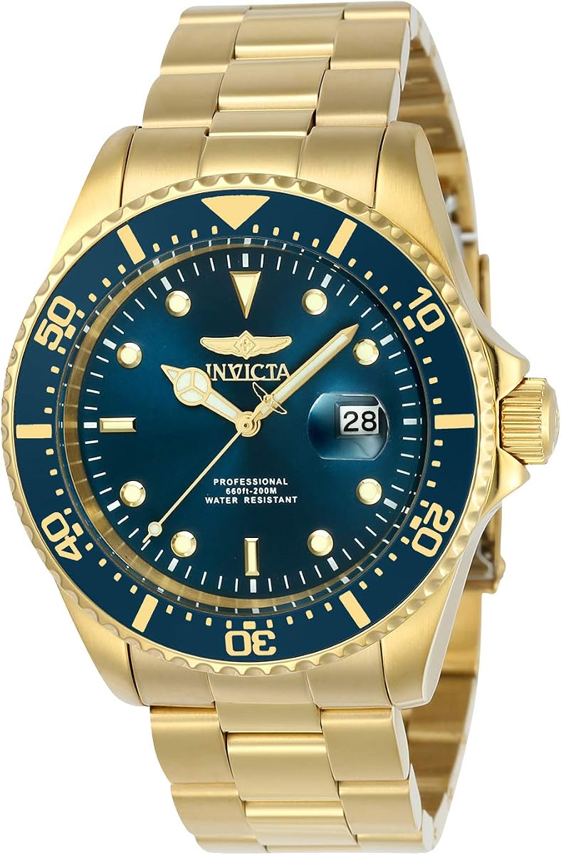 Invicta Reloj plateado de cuarzo con pantalla analógica Pro Diver 22019 para hombre