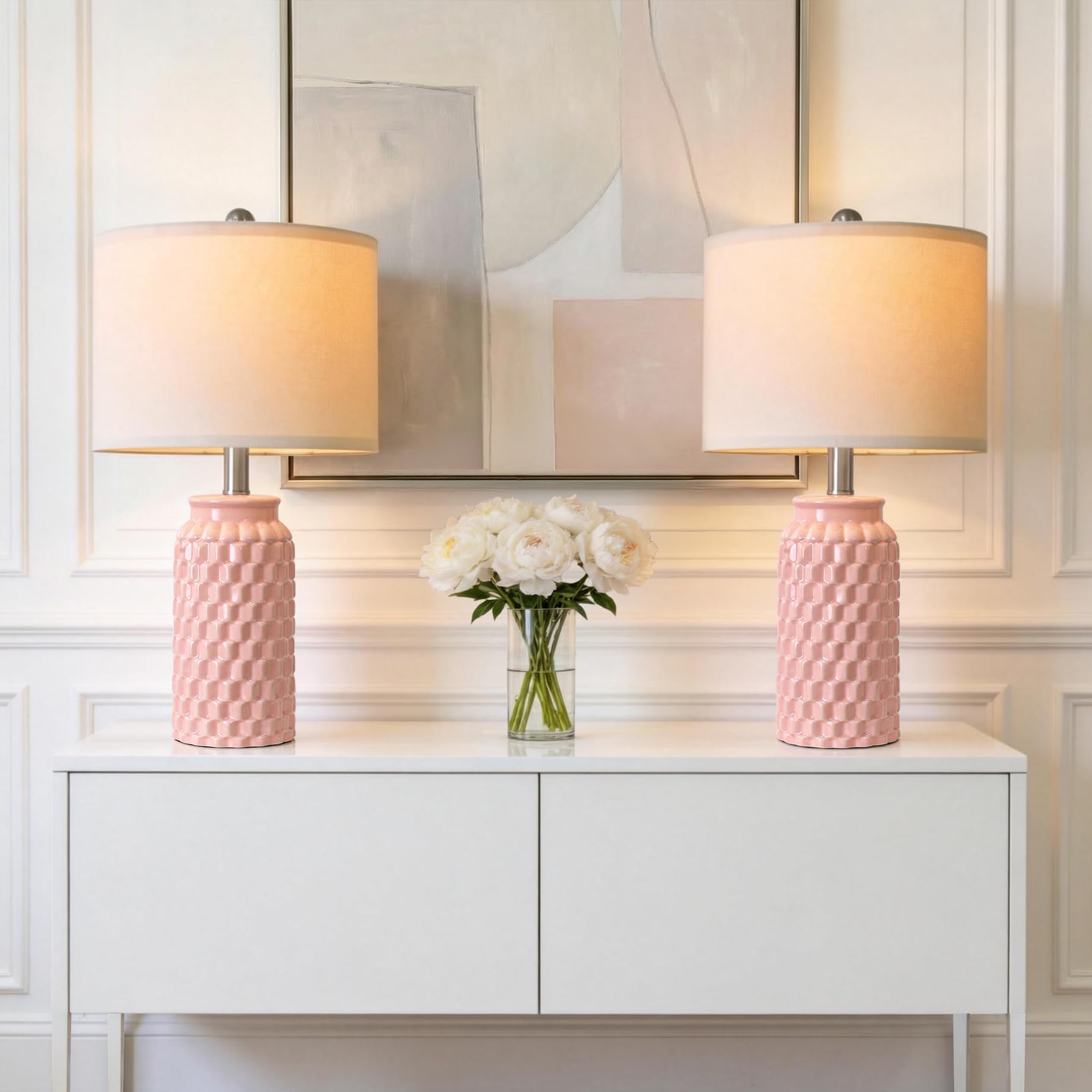 Photo 1 of Vortether 20.5" Ceramic Table Lamps Set of 2