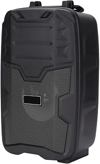 PUSOKEI Portable Karaoke Speaker with LED Colorful Lights, suppport USB/Memory Card/AUX/FM/Wireless Playback/Radio, Outdoor Loud Stereo Speaker for Home Outdoor Party Camping(Black)