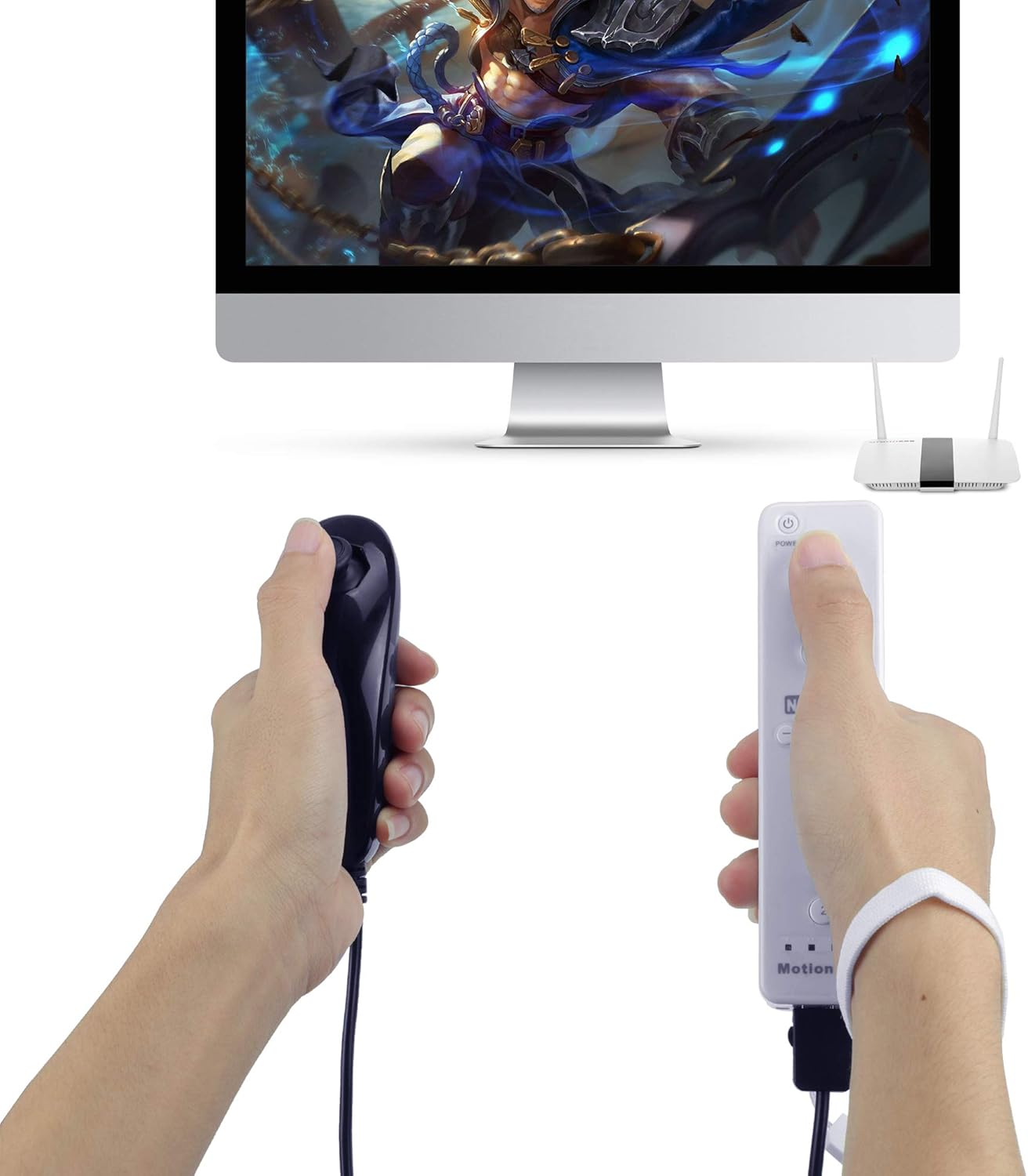Nunchuk Controller for Nintendo Wii Wii U (Black)