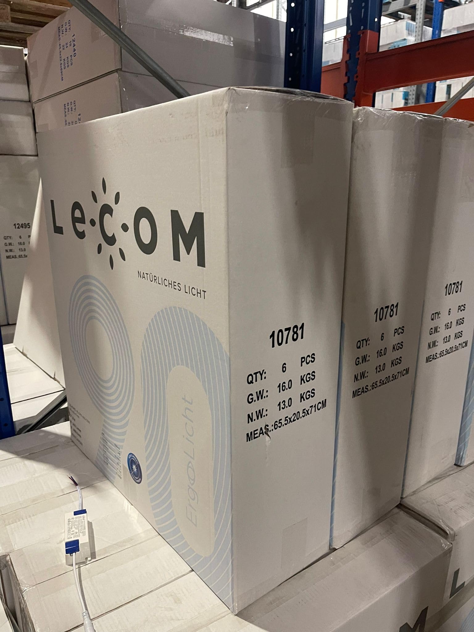 LECOM 6x LED Panel 62x62 Kaltweiß 6000K CRI90 Deckenleuchte für Rasterdecke | LED Panel Tageslicht mit hoher Farbtreue. Ideal für Fotostudio, Atelier, Labor, Werkstatt, Apotheke und Prüfraum.