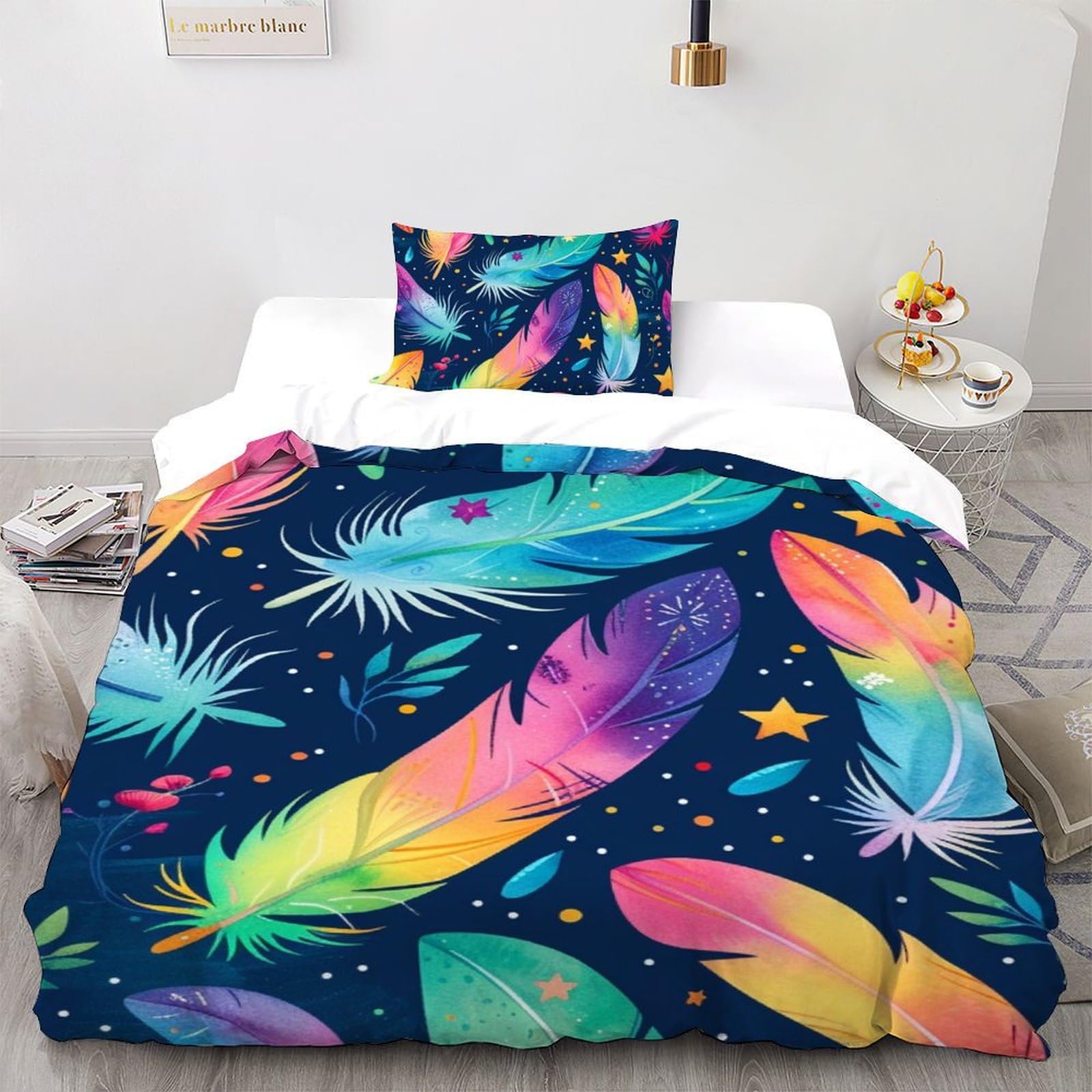 Housse de couette attrape-rêves 135x200cm idéale pour décorer une chambre d'enfant