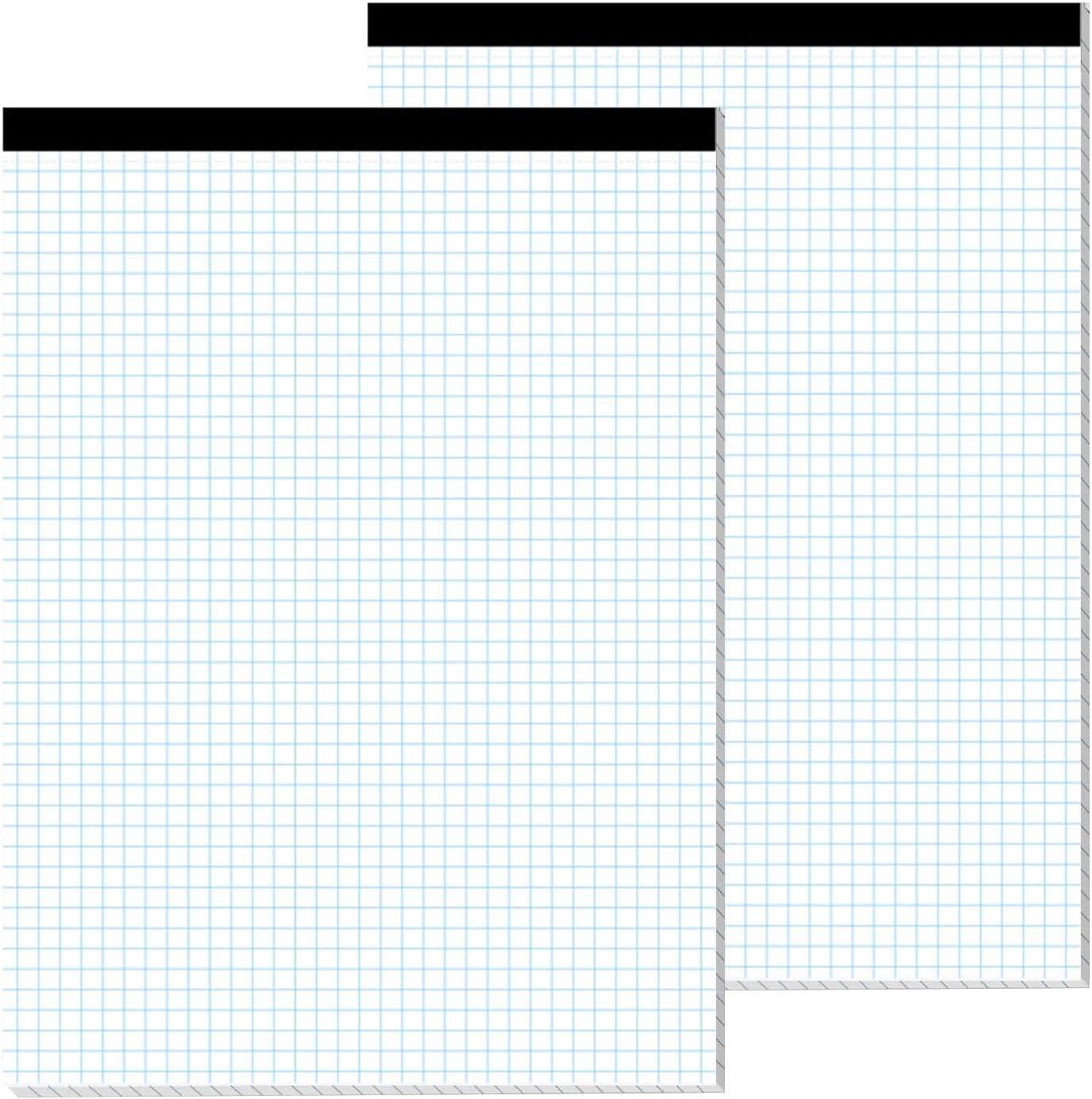 Graph Paper A4 Pad, 2 Pack Squared Paper Notebook, 4x4 Quad Ruled A4 Lined Pads with Sturdy Cardboard for Math Sketching, Drawing, Designing, 30 Sheet Each