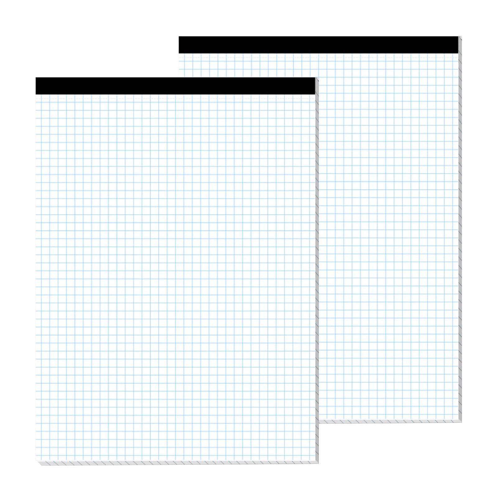 Graph Paper A4 Pad, 2 Pack Squared Paper Notebook, 4x4 Quad Ruled A4 Lined Pads with Sturdy Cardboard for Math Sketching, Drawing, Designing, 30 Sheet Each
