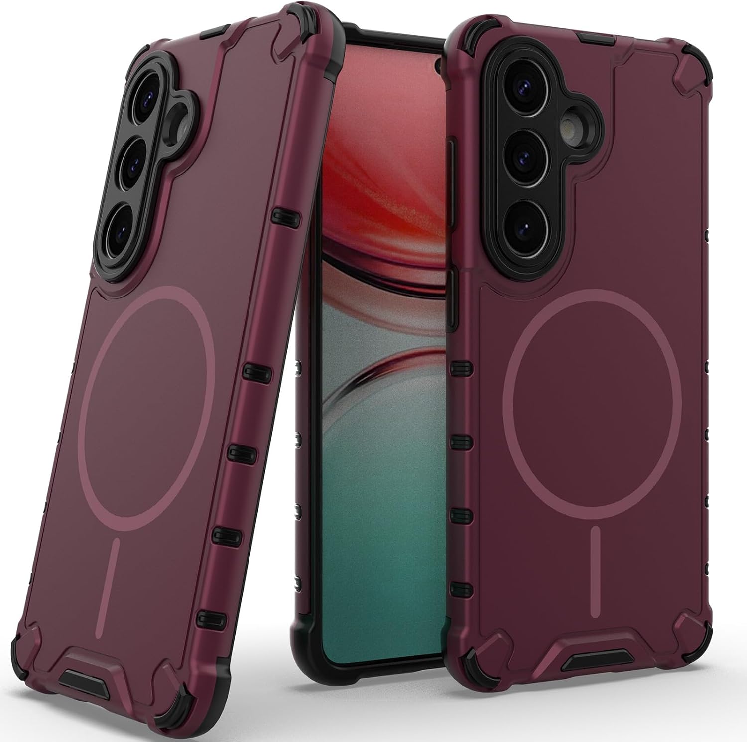 Magnetic Case for Samsung Galaxy S26/S25/S24 Ultra & Plus, Slim Matte Shockproof PC TPU Cover, Strong Magnetic Alignment, Scratch Resistant [Compatible with MagSafe](Gray,S24 Ultra)