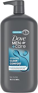 DOVE MEN + CARE Body and Face Wash Hydrating Clean Comfort Men's Body Wash with 24-Hour Nourishing Micromoisture Technology 30 oz