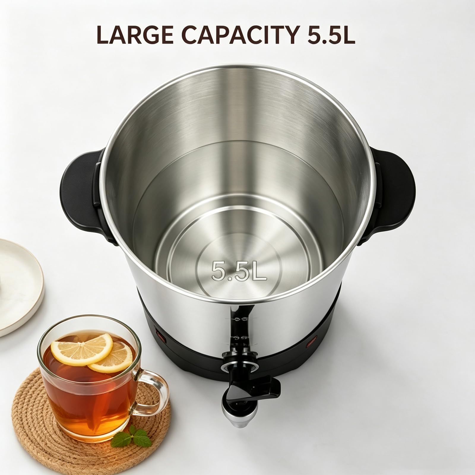 5,5 L Warmwasserboiler Aus Edelstahl Mit Hahn, 304-stahl