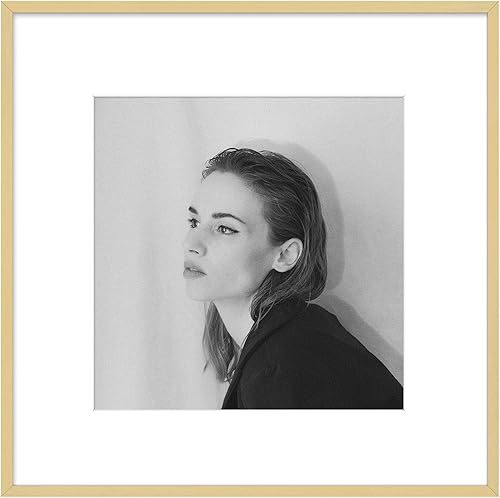 Golden State Arte, marco de metal para pared de colección de fotos, aluminio negro marco de fotos de metal con vidrio para fotos