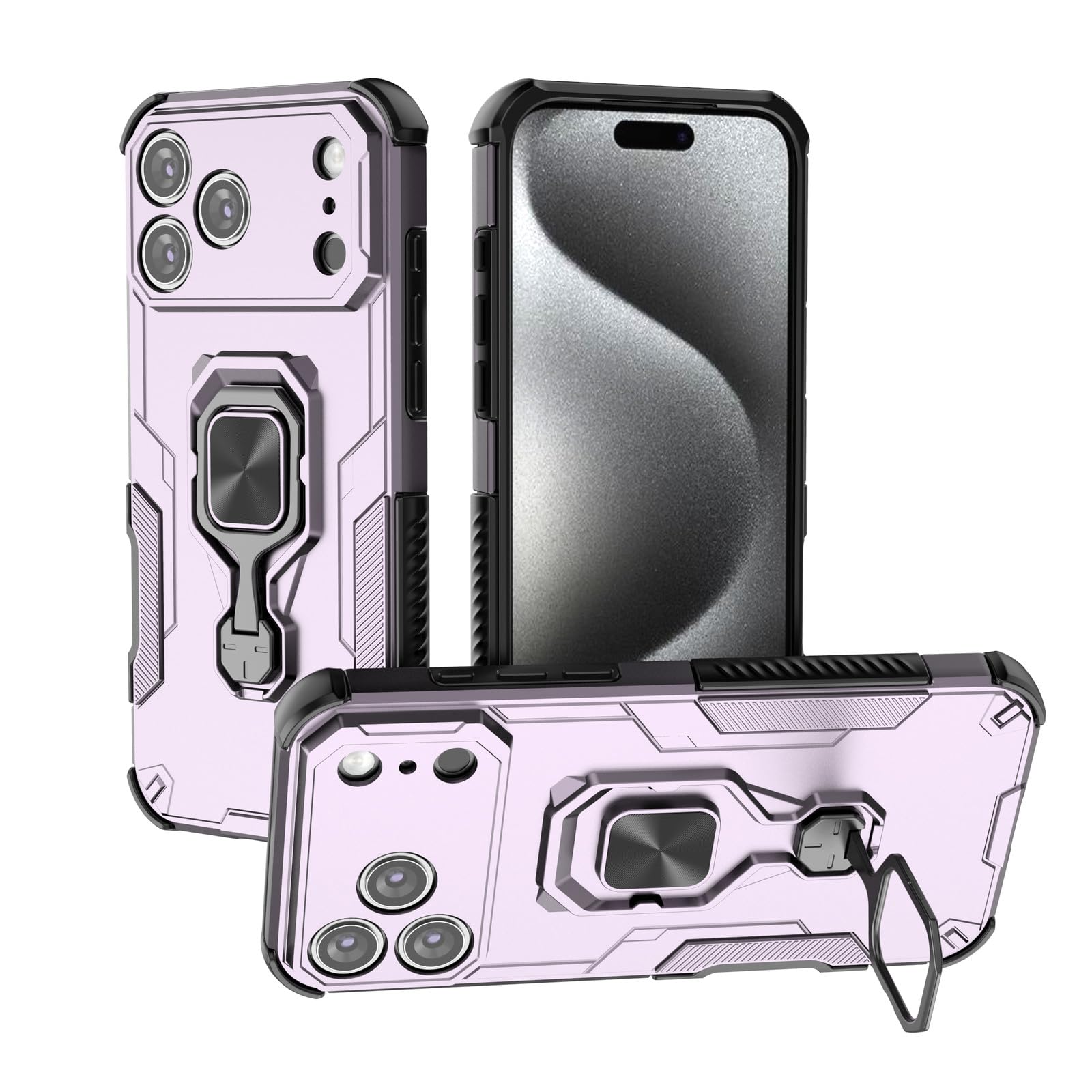 Coque silicone iPhone 13 Pro Max violette haute résistance magnétique