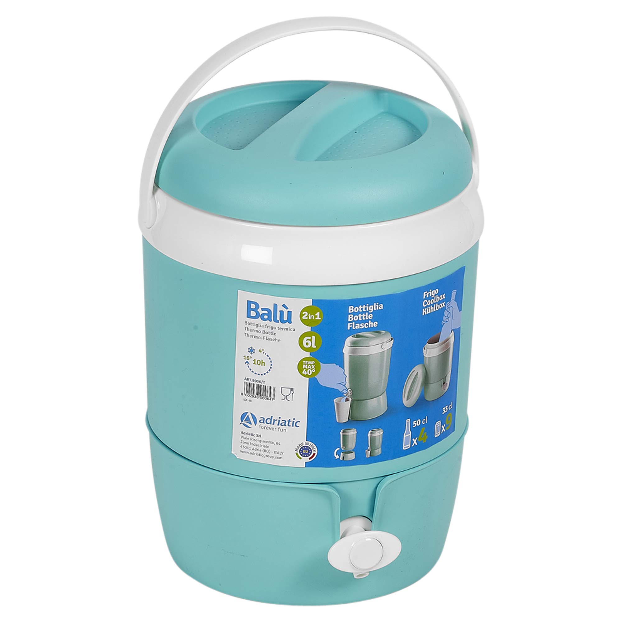 URBNLIVING Thermo Bottle Barrel Beverage Dispenser - Hot or Cold Food! (Turquoise)