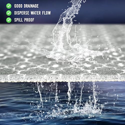 Miniatura 10 de Tapete de ducha cuadrado, 24 x 24 pulgadas, antideslizante, bohemio, tapete de ducha de cloruro de polivinilo de secado rápido para ducha, bañera y