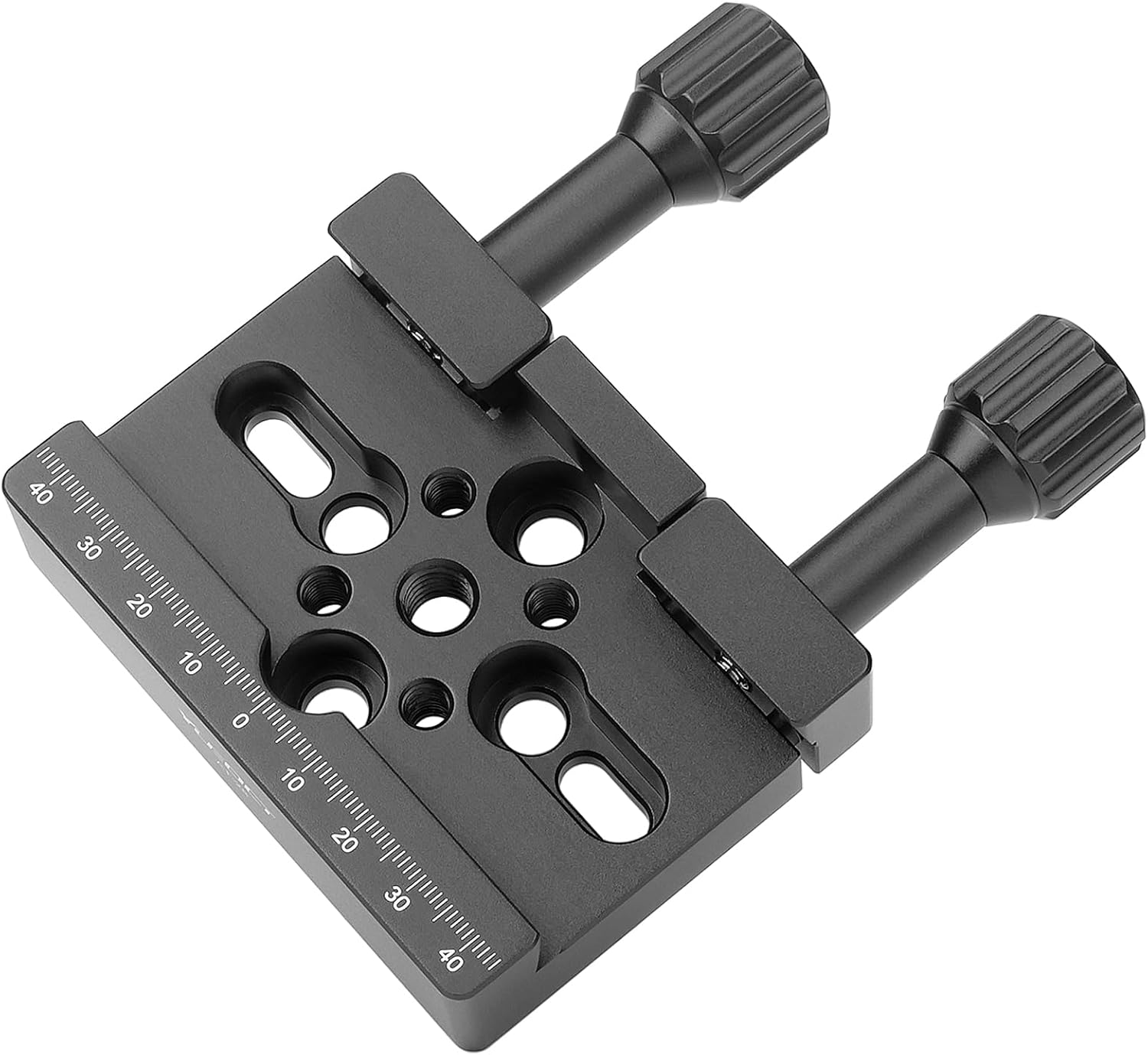 Telescope Dovetail Saddle Clamp Mount Base for Vixen Style Dovetail Plate Bar, with Dual Locking Knobs for Astronomical Astronomy OTA Equatorial Head Tripod Adapter, Support Drop-in Mounting