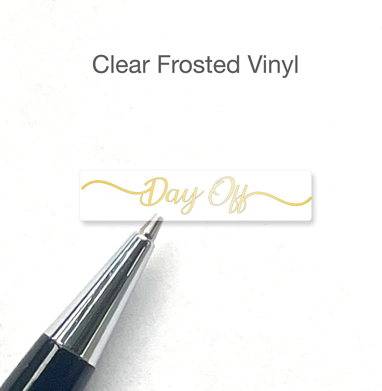 Day Off Script Planner Stickers - 30 Black Transparent Text Headers (1.5 Inch) - Minimal Rest Day Labels - Matte Vinyl Planner Icons for Bujo Journaling, Organization, Functional Productivity image 2