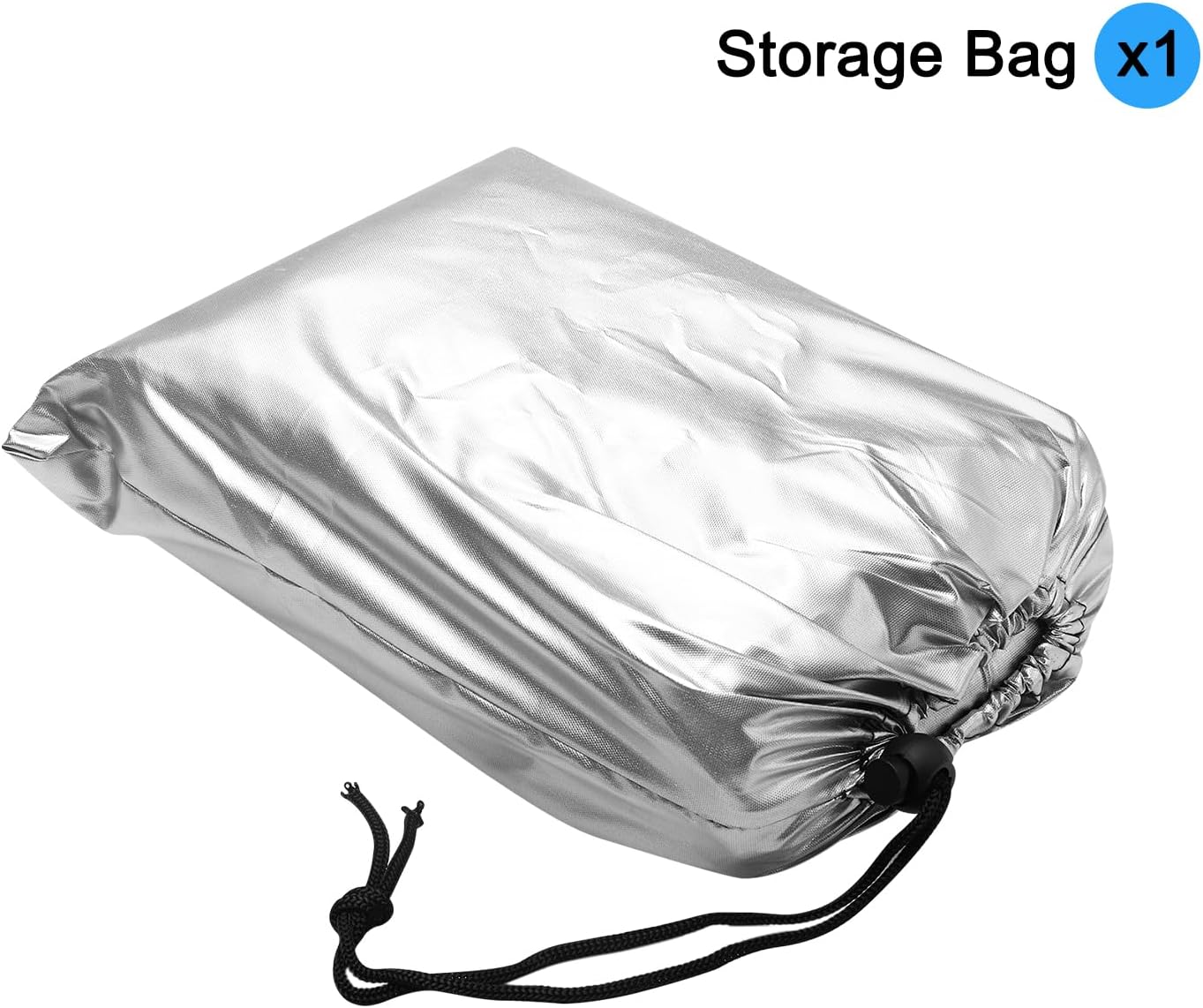 uxcell IBC Tote Cover, 47" L x 39" W x 46" H Sunshade Waterproof Outdoor Water Tank Shield Protective Hood with Zipper for 275 Gallon Garden Rain Water Tank, Silver