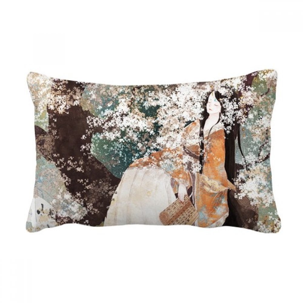 Coussin de canapé femme chinoise style classique 16x24 pouces, idée cadeau déco originale