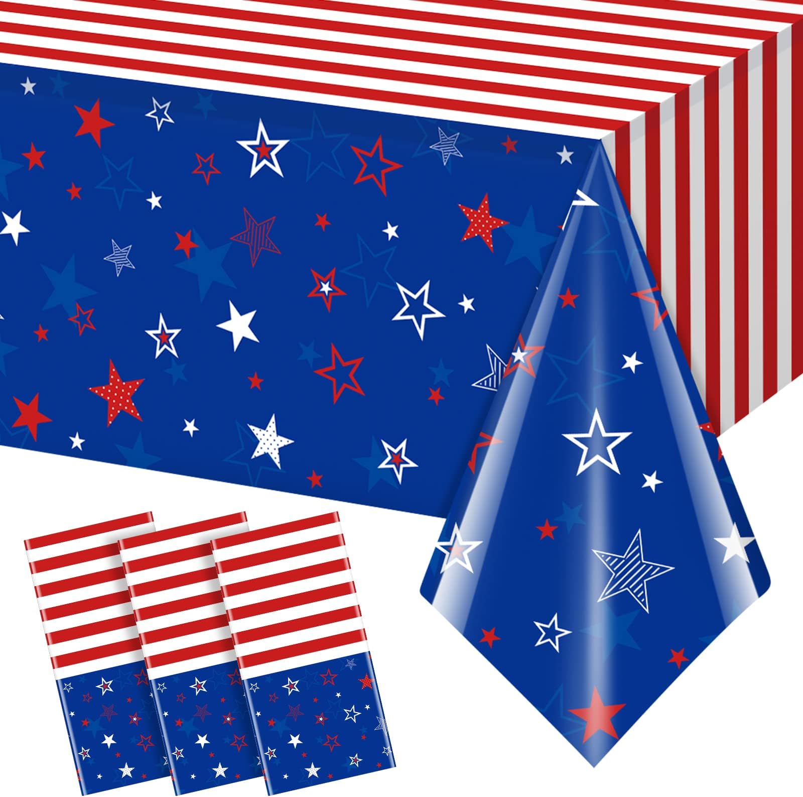 6-Pack International Flag Tablecovers - Disposable World Flag Party Tablecloth Decor