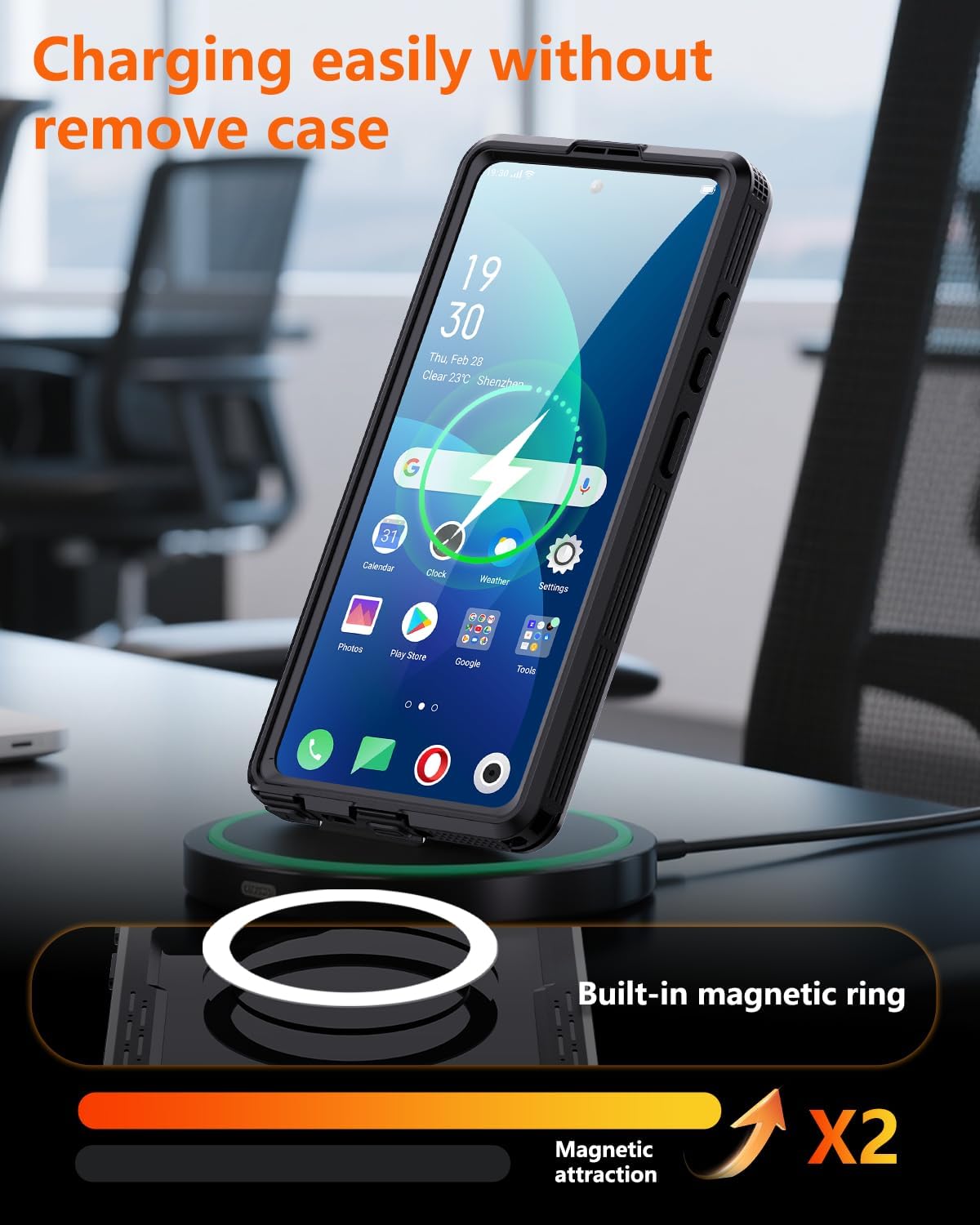 Designed for Samsung S26 Ultra Case Waterproof, Full-Body Protection Case with Built-in Screen and Cameras Protector, Military Shockproof and Dustproof Phone Cover for Samsung S26 Ultra (Black/Clear)