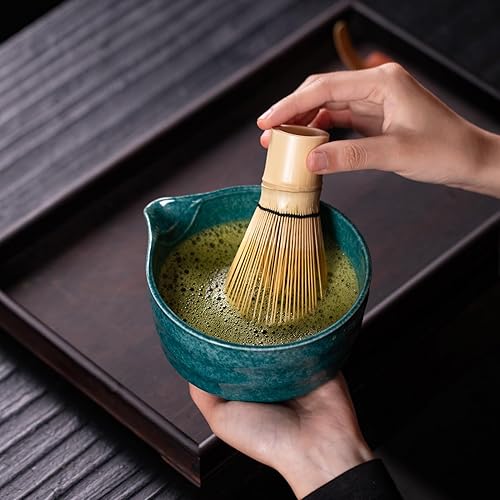Miniatura 8 de Artisan Matcha - Juego de 8 batidores de matcha prémium con cuenco (chawan), batidor de bambú y herramientas, kit de matcha para hacer desayunocafé