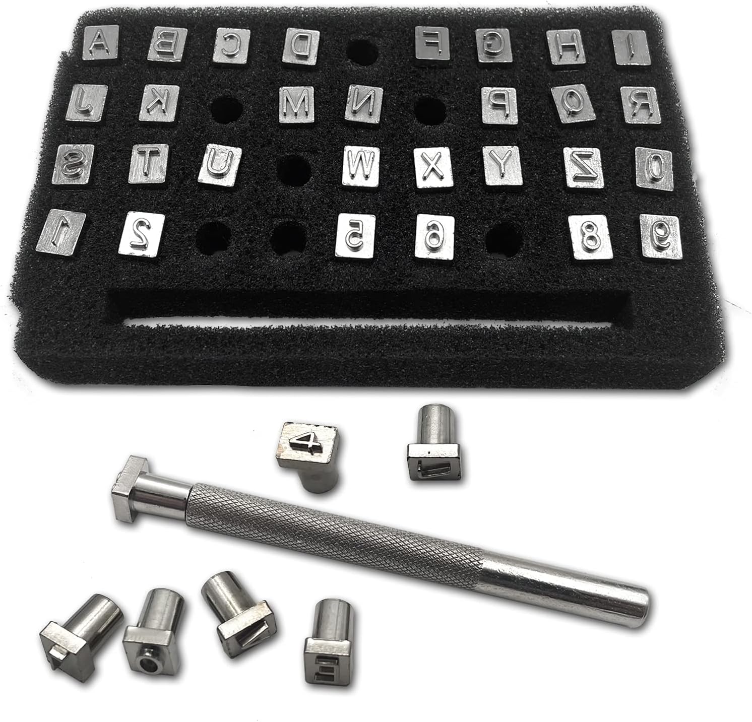 37 Pieces Metal Stamping Tool Set Leather Stamps Alphabet