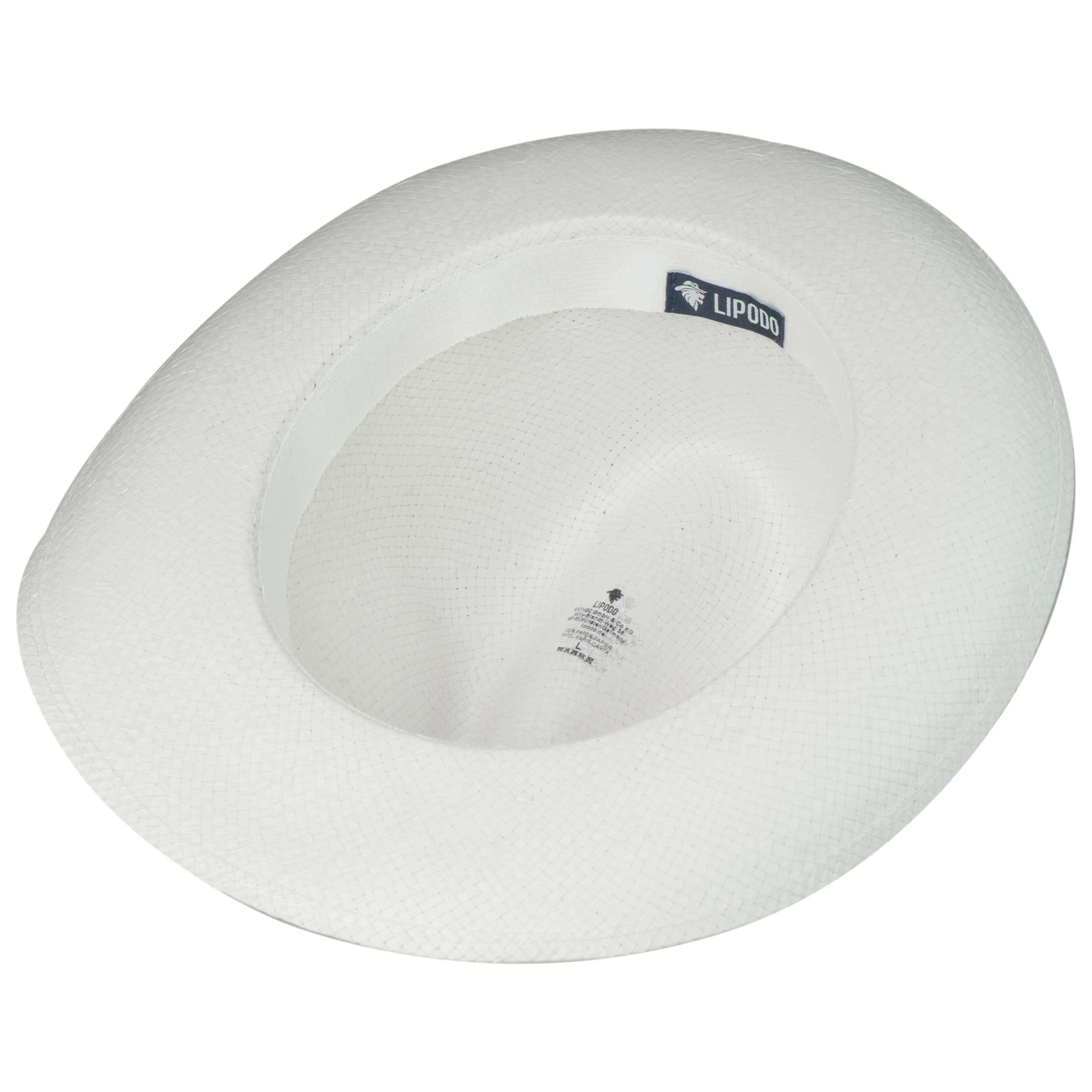 LIPODO White Mountain Sombrero de Paja Estilo Bogart Banda de Grosgrain Hombre Primavera Verano