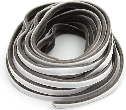 Miniatura 8 de Burlete autoadhesivo de 32.8 pies de largo x 0.35 pulgadas de ancho x 0.2 pulgadas de alto, color gris, para puerta, ventana, resistente a la