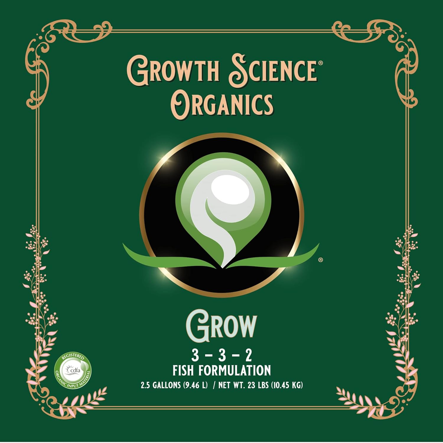 Organics - Grow (3-3-2) : Base Nutrient (2.5G)
