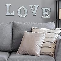 Vista 4 de Letras de madera rústica sin terminar de 6 pulgadas para decoración de pared, letras decorativas de pie en rodajas, decoración de tablero