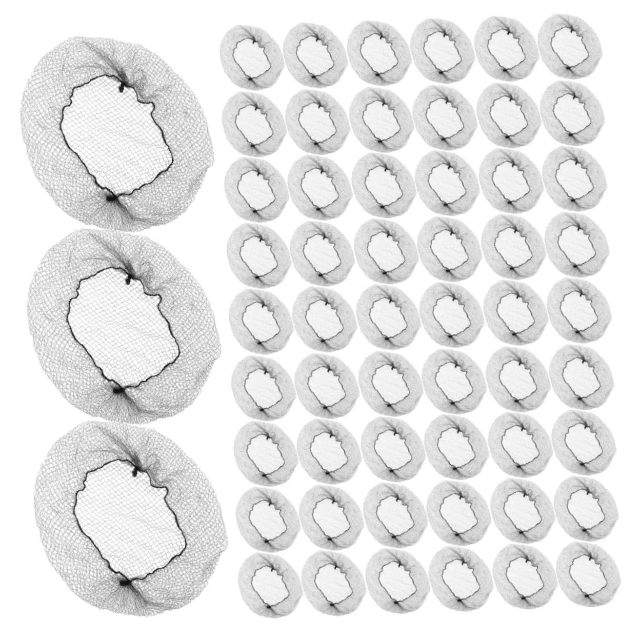 WOONEKY 300 Piezas Elástica para Pelo Malla de Nylon Transpirable Redes Invisibles para Moños Adaptables para Bailarinas y de Alimentación